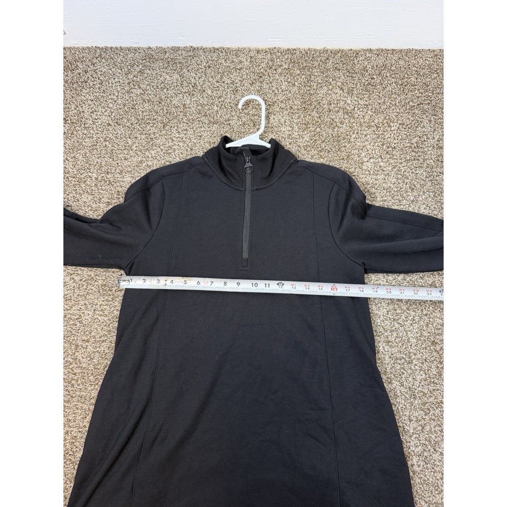 Athleta Women's Medium Petite MP Black 1/4 Zip Pullover Tunic Sweatshirt - Picture 7 of 8